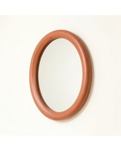 River Bridge Framed Wall Mirror - Terracotta (synthetic illustration; no displayed measurements)
