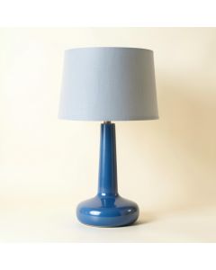 Cliff Canyon Table Lamp With A Plain Fabric Shade - Blue (synthetic illustration; no displayed measurements)