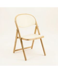 Pine Canyon Folding Outdoor Chair - Cream (synthetic illustration; no displayed measurements)
