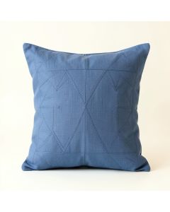 Moss Crest Filled Accent Pillow - Blue (synthetic illustration; no displayed measurements)