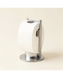Heavy Duty Plated Steel Free Standing Toilet Paper Holder (synthetic illustration; no displayed measurements)
