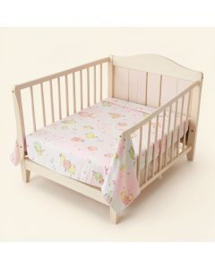 Donaway Happy Enchanted Birds 5 Piece Baby Girl Nursery Crib Bedding Set (synthetic illustration; no displayed measurements)