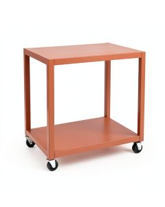 Juniper Edge Empty Rolling Workshop Cart - Terracotta (synthetic illustration; no displayed measurements)