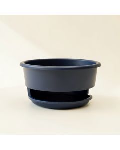 Moss Arc Empty Raised Planter - Navy (synthetic illustration; no displayed measurements)