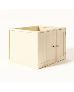 Briar Crossing Empty Furniture-Style Litter Enclosure - Cream (synthetic illustration; no displayed measurements)