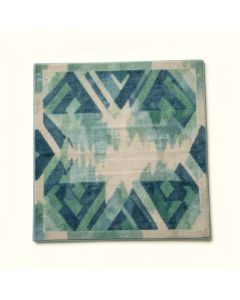 Geometric Ombre Blue/Green/Beige Area Rug (synthetic illustration; no displayed measurements)