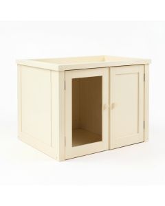 Hill Dell Empty Furniture-Style Litter Enclosure - Cream (synthetic illustration; no displayed measurements)
