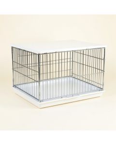 Linden Arc Empty Furniture-Style Pet Crate (synthetic illustration; no displayed measurements)