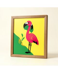 Flamingo Blue By Carakozik - Graphic Art Print (synthetic illustration; no displayed measurements)