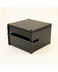 Slate Dell Small-Parts Storage Drawer Cabinet - Black (synthetic illustration; no displayed measurements)