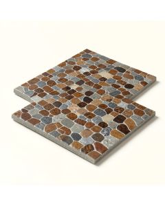 Paradise Random Sized Mixed Material Mosaic Tile In Eden (synthetic illustration; no displayed measurements)