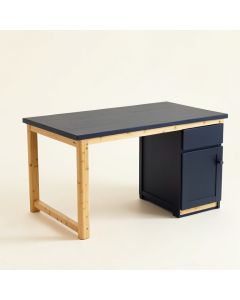 Juniper Arc Empty Workshop Workbench (synthetic illustration; no displayed measurements)