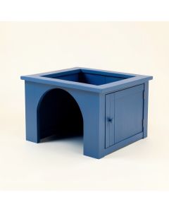 Spruce Arc Empty Furniture-Style Litter Enclosure - Blue (synthetic illustration; no displayed measurements)
