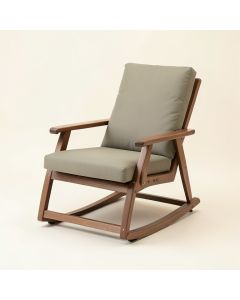 Siemens Outdoor Spring Rocking Chair With Cushions (synthetic illustration; no displayed measurements)