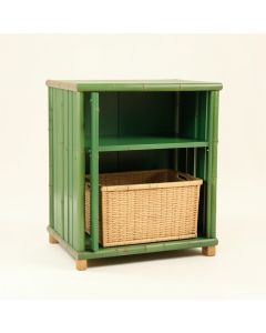 Lake Crest Freestanding Pull-Out Hamper Cabinet - Green (synthetic illustration; no displayed measurements)