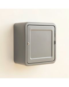 Slate Bluff Wall-Mounted Entry Cabinet - Gray (synthetic illustration; no displayed measurements)