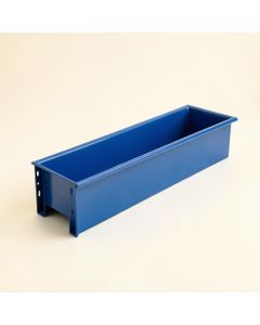 Spruce Bluff Empty Railing Planter With Integral Brackets - Blue (synthetic illustration; no displayed measurements)
