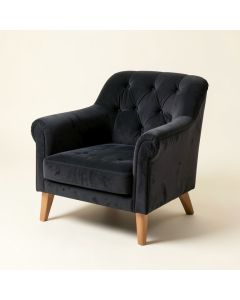 35.43 '' Wide Tufted Velvet Armchair (synthetic illustration; no displayed measurements)