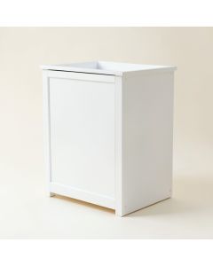Summit Dale Freestanding Pull-Out Hamper Cabinet - White (synthetic illustration; no displayed measurements)