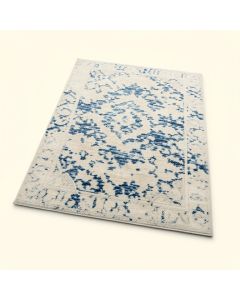 Hussain Abstract Ivory/Blue Area Rug (synthetic illustration; no displayed measurements)