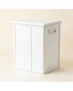 Olive Crest Closed Outdoor Storage Box - White (synthetic illustration; no displayed measurements)