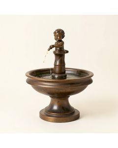 Bronze Boy Girl Drinking Fountain (synthetic illustration; no displayed measurements)