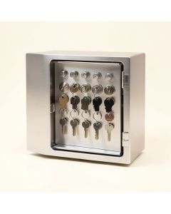 Locking Key Cabinet , 36-Key , Brushed Aluminum , 11 3/4 X 4 5/8 X 11 (synthetic illustration; no displayed measurements)
