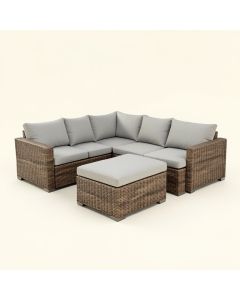 Guiscardo 90.9 '' Wide Outdoor Wicker Left Hand Facing Patio Sectional With Cushions (synthetic illustration; no displayed measurements)