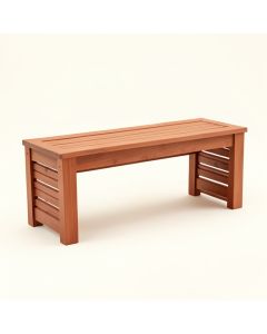 Linden Crest Narrow Outdoor Storage Bench - Terracotta (synthetic illustration; no displayed measurements)