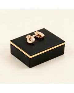 Rose Gold Plated Cufflinks Box (synthetic illustration; no displayed measurements)