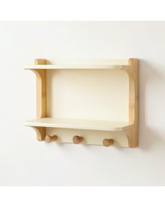 Juniper Edge Wall-Mounted Entryway Organizer Shelf - Cream (synthetic illustration; no displayed measurements)