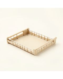 Vale Bend Empty Under-Desk Cable Tray - Beige (synthetic illustration; no displayed measurements)