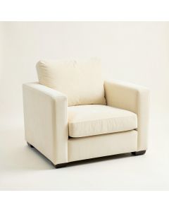 Spruce Arc Upholstered Armchair - Cream (synthetic illustration; no displayed measurements)