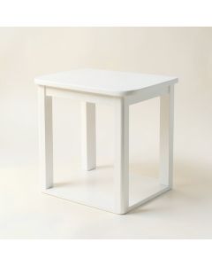 Lake Bridge Compact Balcony Table - White (synthetic illustration; no displayed measurements)