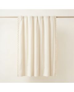 Elm Dell Shower Curtain Hanging Flat From A Plain Rod - Cream (synthetic illustration; no displayed measurements)