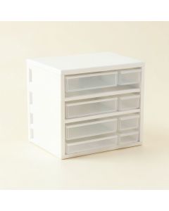 Sage Canyon Small-Parts Storage Drawer Cabinet - White (synthetic illustration; no displayed measurements)