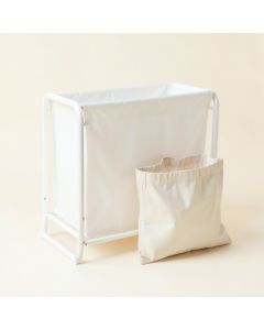 Pine Bridge Laundry Sorting Station With Plain Removable Bags - White (synthetic illustration; no displayed measurements)