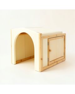 Hill Bluff Empty Furniture-Style Litter Enclosure - Cream (synthetic illustration; no displayed measurements)