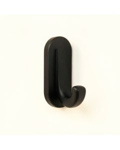 Lake Bend Wall-Mounted Robe Hook - Black (synthetic illustration; no displayed measurements)