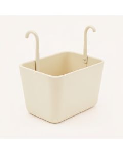 Cliff Branch Empty Railing Planter With Integral Brackets - Ivory (synthetic illustration; no displayed measurements)
