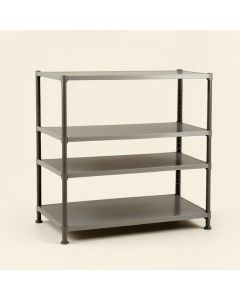Ronni 25.4 '' H X 47.24 '' W X 11.6 '' D 4-Tier Multipurpose Wide Shelving Unit (synthetic illustration; no displayed measurements)