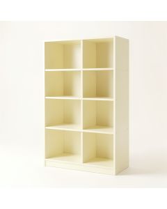 Oak Arc Freestanding Bookcase - Cream (synthetic illustration; no displayed measurements)