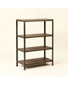 Ranallo 3-Tier Rustic Industrial Wood And Metal Etagere Bookcase (synthetic illustration; no displayed measurements)