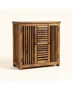 Slatted Bar Cabinet (synthetic illustration; no displayed measurements)