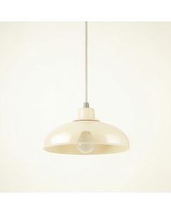 Flint Dale Pendant Light Suspended From One Plain Cable - Cream (synthetic illustration; no displayed measurements)