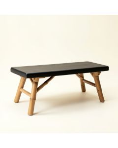 Cedar Field Indoor Bench - Black (synthetic illustration; no displayed measurements)
