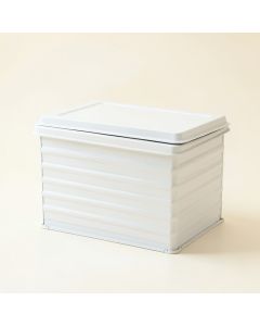 Dawn Arc Closed Outdoor Storage Box (synthetic illustration; no displayed measurements)
