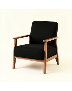 Stone Branch Upholstered Armchair - Black (synthetic illustration; no displayed measurements)