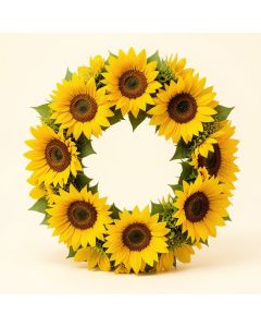 18 '' Sunflower Wreath (synthetic illustration; no displayed measurements)