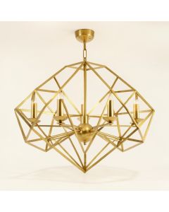 6 - Light Unique / Statement Geometric Chandelier (synthetic illustration; no displayed measurements)
